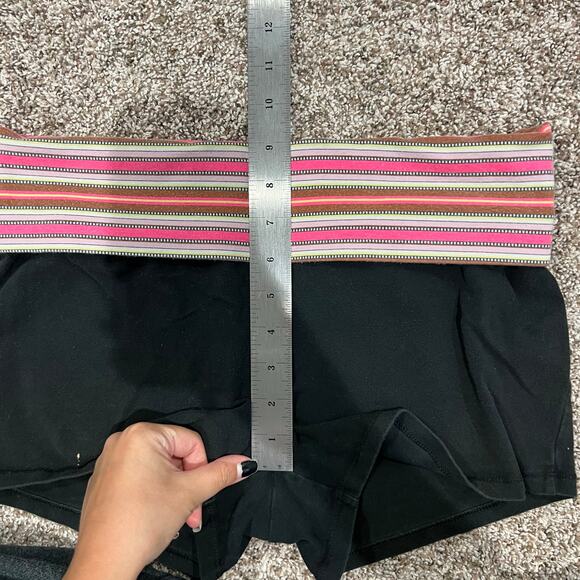Vintage y2k Women's Low Rise Striped Xhilaration Fold Over Booty Shorts Sz M - Picture 9 of 9